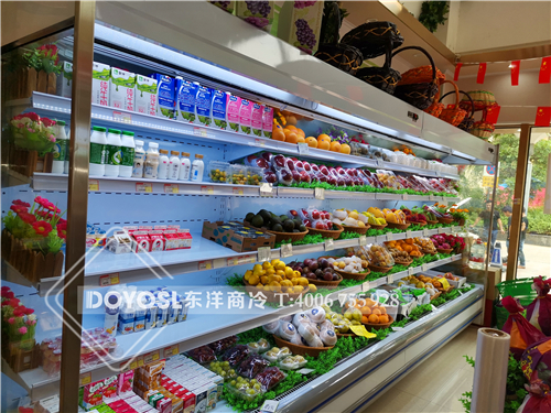 深圳市布吉百鸽路水果超市保鲜柜案例