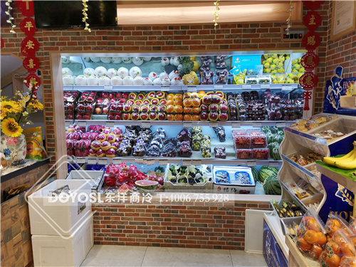广东省深圳市龙岗区布吉连锁水果超市-风幕柜案例