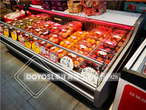 江苏太仓市绿地乐和卧式保鲜柜-水果保鲜柜案例