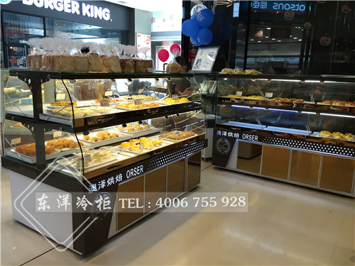 深圳澳泽烘焙面包展示柜/蛋糕冷藏柜工程案例