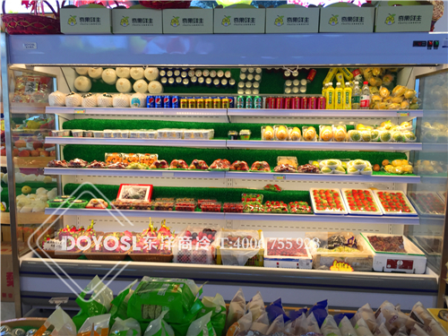 广州市增城区奇果鲜生水果店冷藏柜-水果风幕柜案例